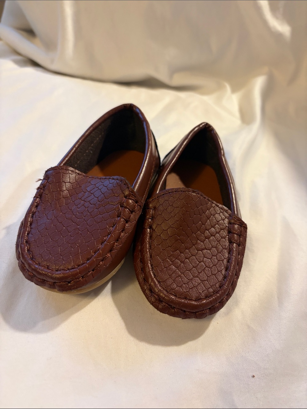 Kids Brown Moccasin Slip-On Shoes